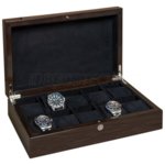Кутия за часовници Beco Technic Wooden Collector's Box Walnut Matte, Black Velvet For 10 Watches